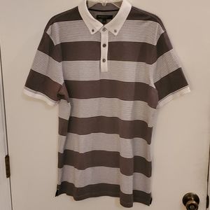 Mens Banana Republic luxury touch gray polo, L